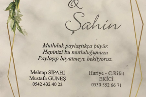 Mustafa GÜNEŞ'in Kızı Rabia'Nın Düğününe Davet