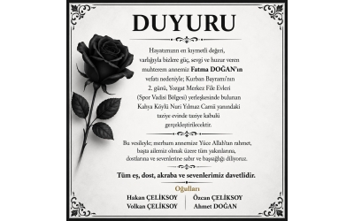 Başkanımız Hakan ÇELİKSOY’un Acı Günü