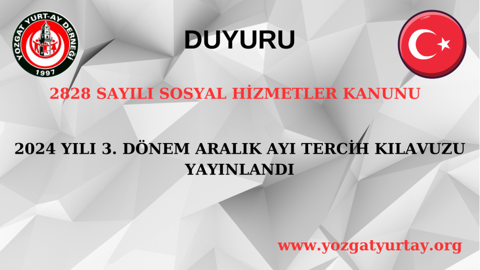 2828 Sayılı Kanun 3. Tercih Dönemi Tercih Süreci Başlıyor