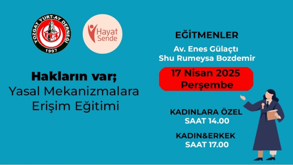 Haklarım Var Eğitimine Davetlisiniz