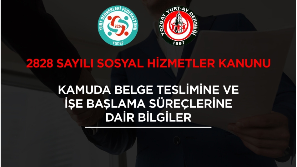 2828 SK Kapsamında Kamuya Atananlardan İstenen Belge ve İşe Başlama Süreçleri