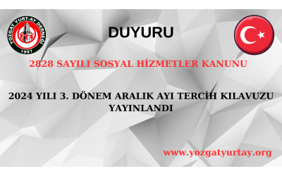 2828 Sayılı Kanun 3. Tercih Dönemi Tercih Süreci Başlıyor