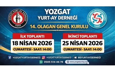 Derneğimizin 14. Olağan Genel Kurulu 18 Nisan 2026’da Yapılacak