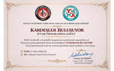 KARDEŞLER BULUŞUYOR İftar Programına Davet
