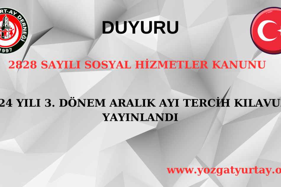 2828 Sayılı Kanun 3. Tercih Dönemi Tercih Süreci Başlıyor